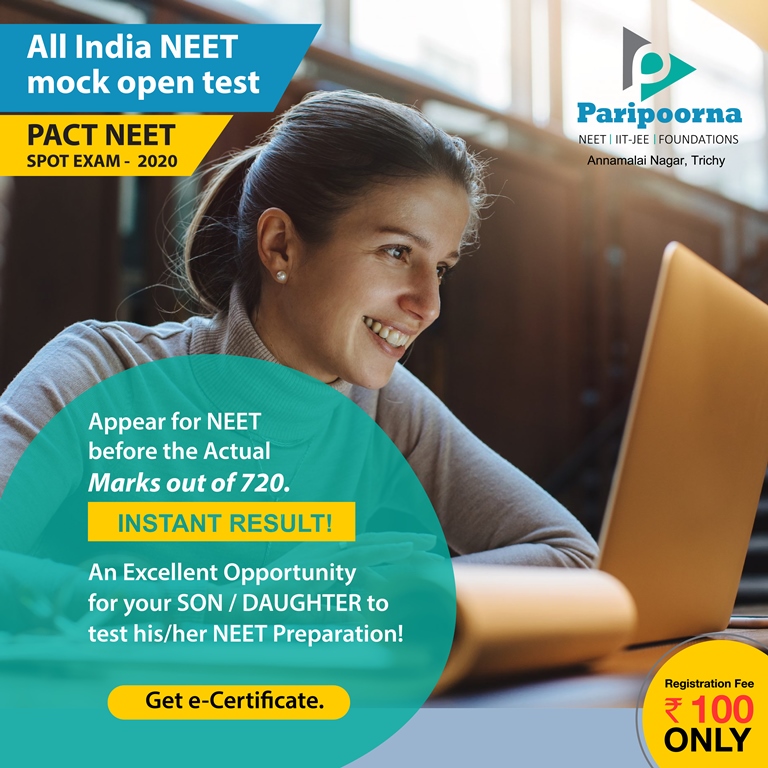 PACT NEET SPOT EXAM -  2020